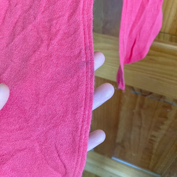 Women’s size small White Birch coral top with flutter sleeves and front tie - Picture 4 of 4